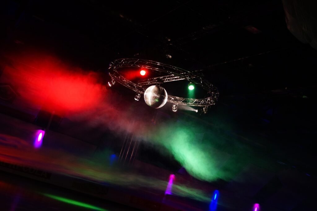 light, technology, lighting, lamps, mirror ball, fog